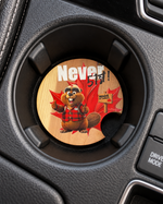 Load image into Gallery viewer, Never the 51st Canadian Red Cedar Car Coaster
