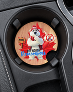 Load image into Gallery viewer, The North Remembers Canadian Red Cedar Car Coaster
