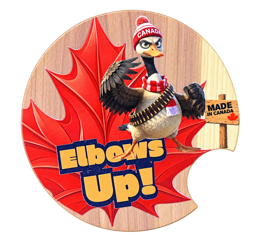 Elbows Up! Cedar Car Coaster