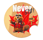 Load image into Gallery viewer, Never the 51st Canadian Red Cedar Car Coaster
