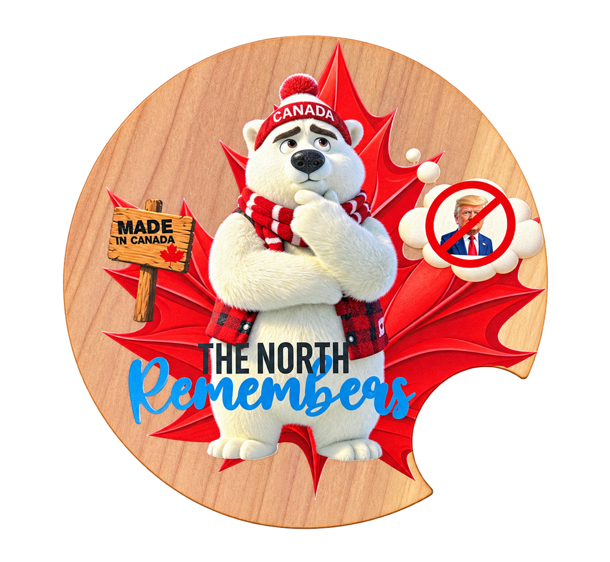 The North Remembers Cedar Car Coaster