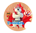 Load image into Gallery viewer, The North Remembers Canadian Red Cedar Car Coaster
