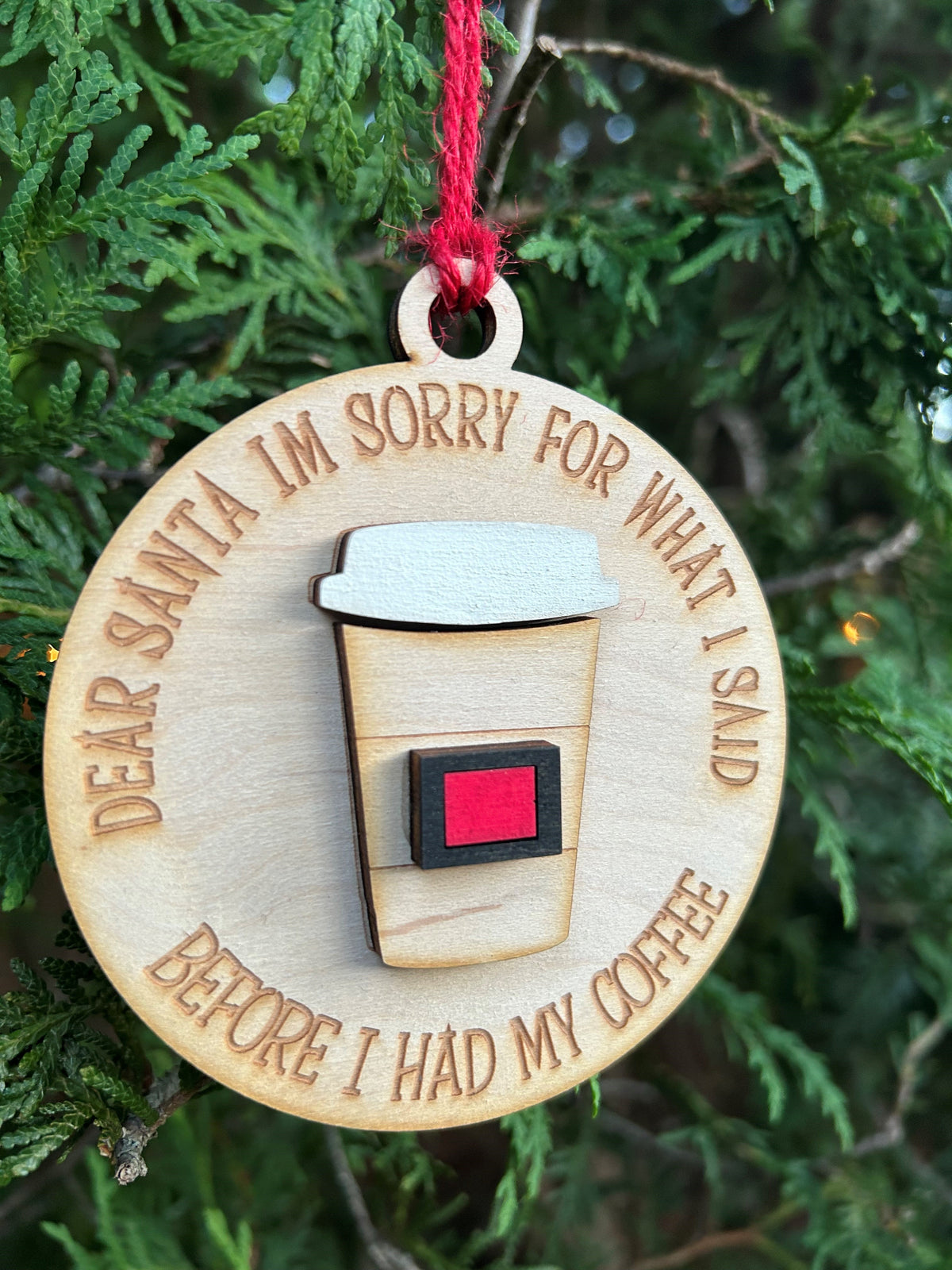 Before Coffee Ornament