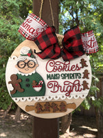 Load image into Gallery viewer, Cookies Make Spirits Bright - DIY Door Knocker Kit
