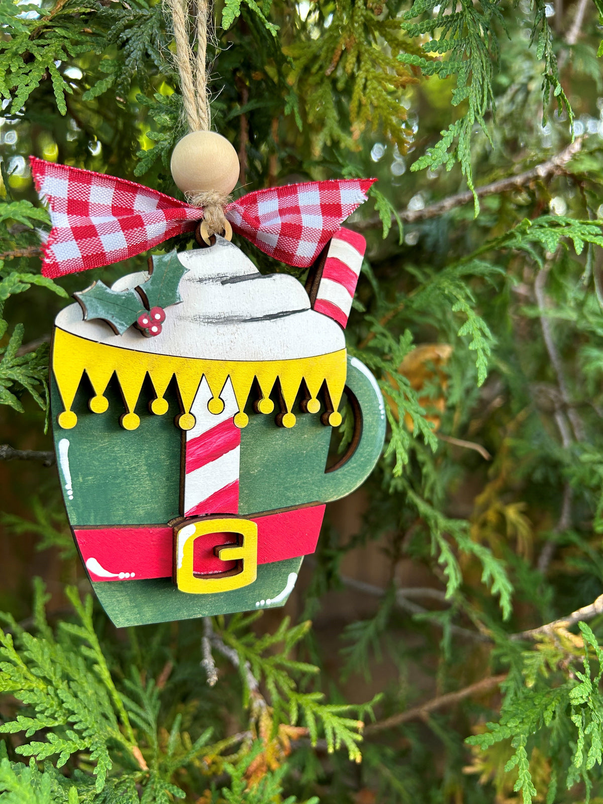 Green Elf Mug - Pop Out Ornament Kit