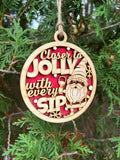 Jolly with Every Sip Ornament