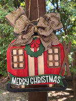 Load image into Gallery viewer, Merry Christmas Ski Gondola – DIY Door Knocker Kit

