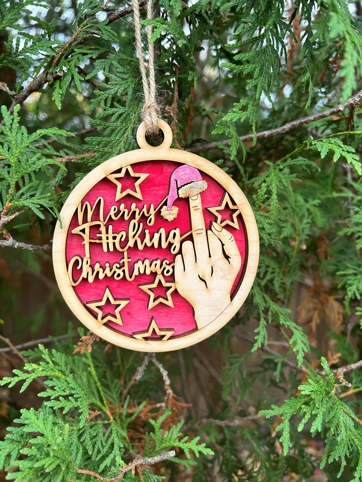 Merry Fuckin Christmas Ornament