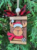 Moose Sleigh - Pop Out Ornament Kit
