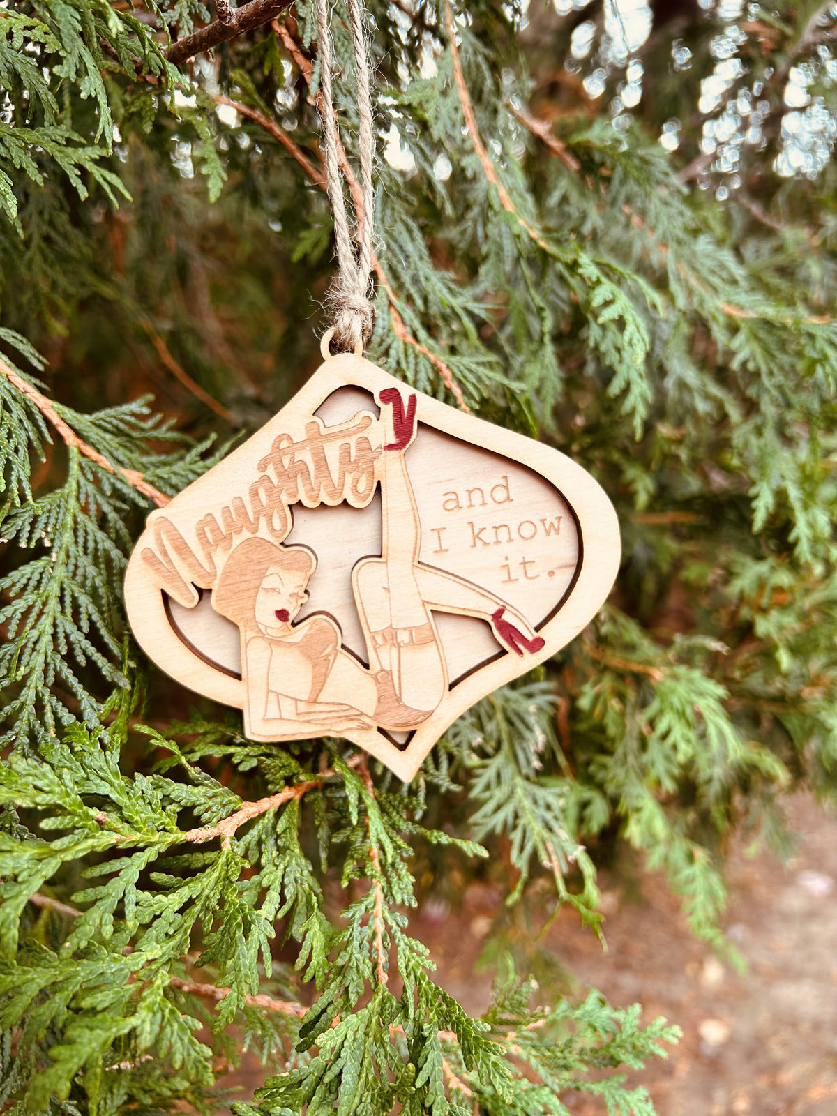 Naughty and I Know It Ornament