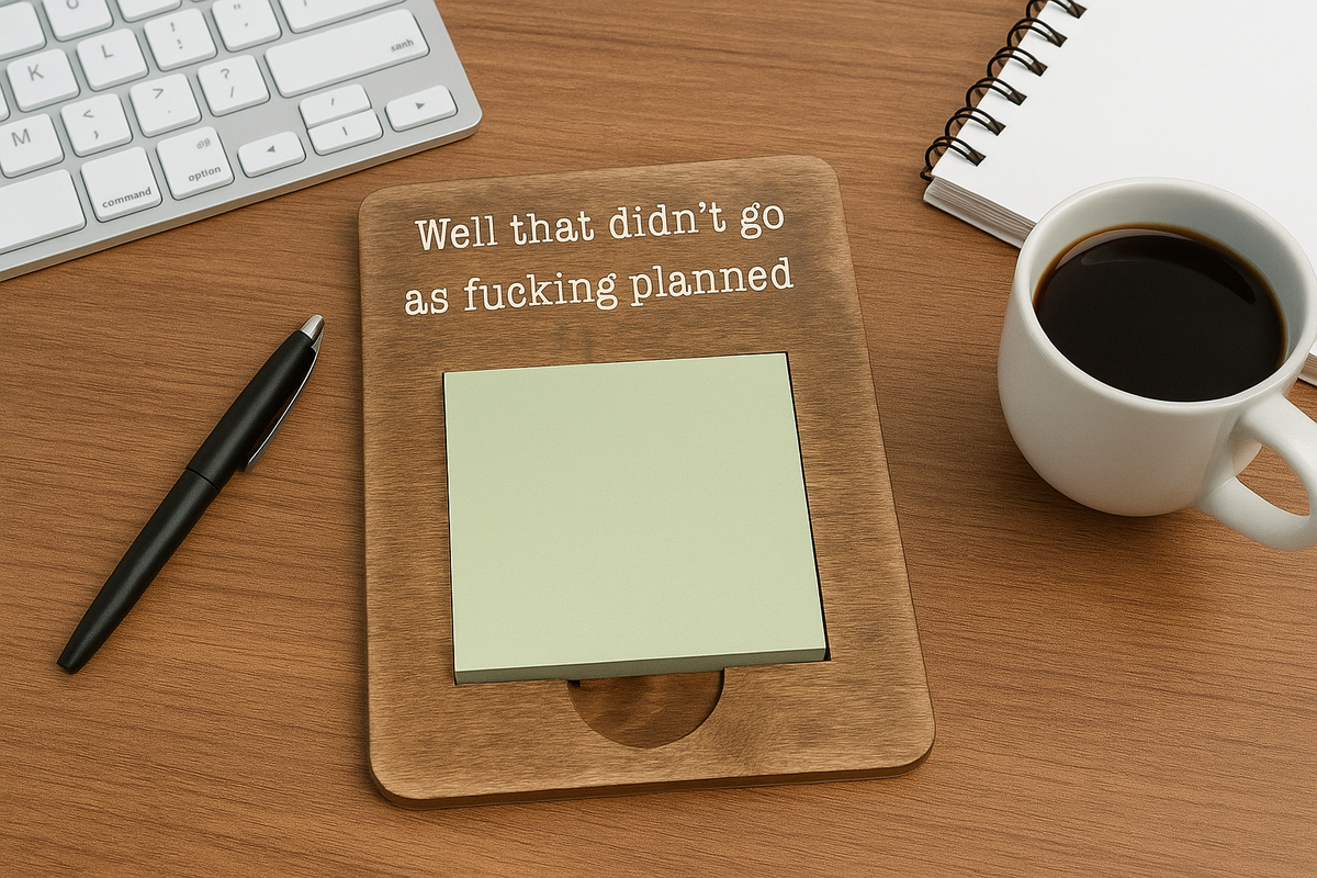 Well That Didn’t Go as Fucking Planned Sticky Note Holder