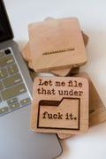 File It Cedar Coaster