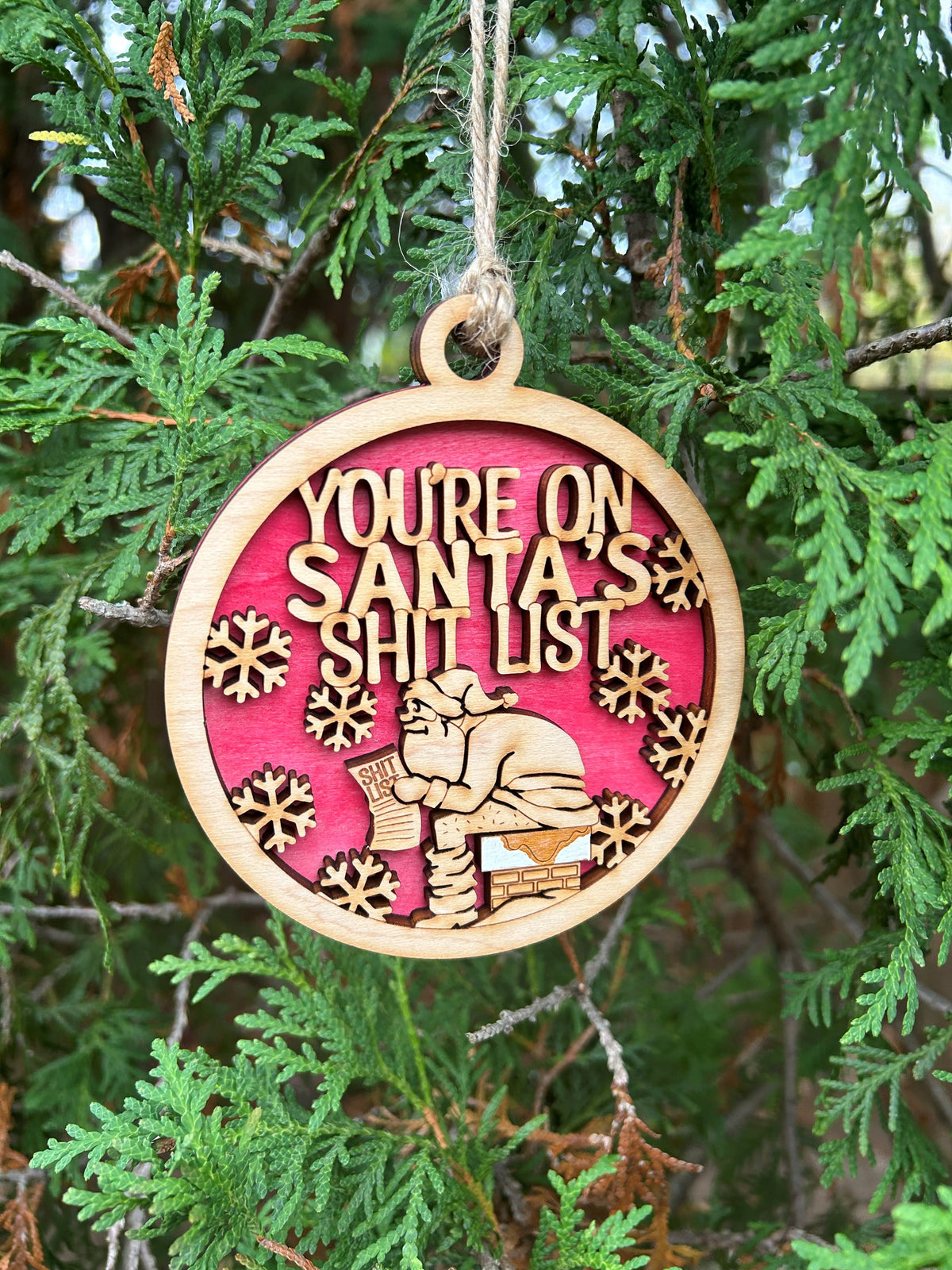 Santa's Shit List Ornament