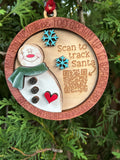 Snowman Santa Tracker Ornament
