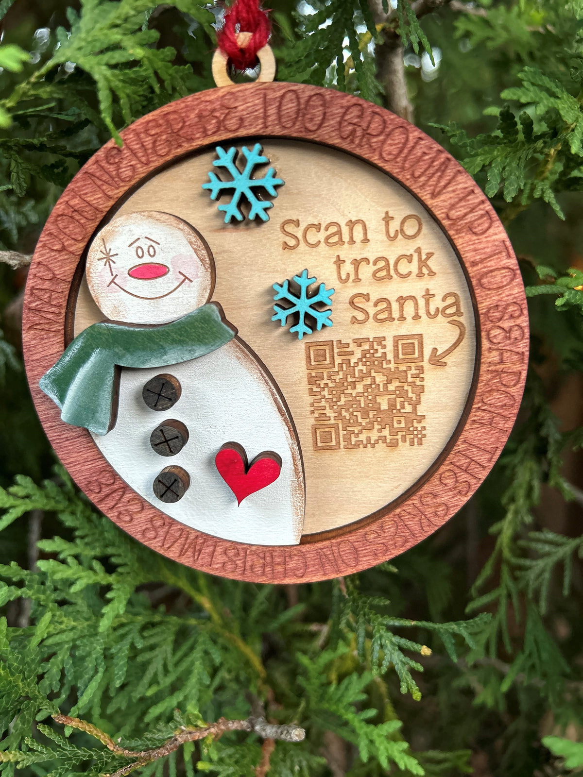 Snowman Santa Tracker Ornament