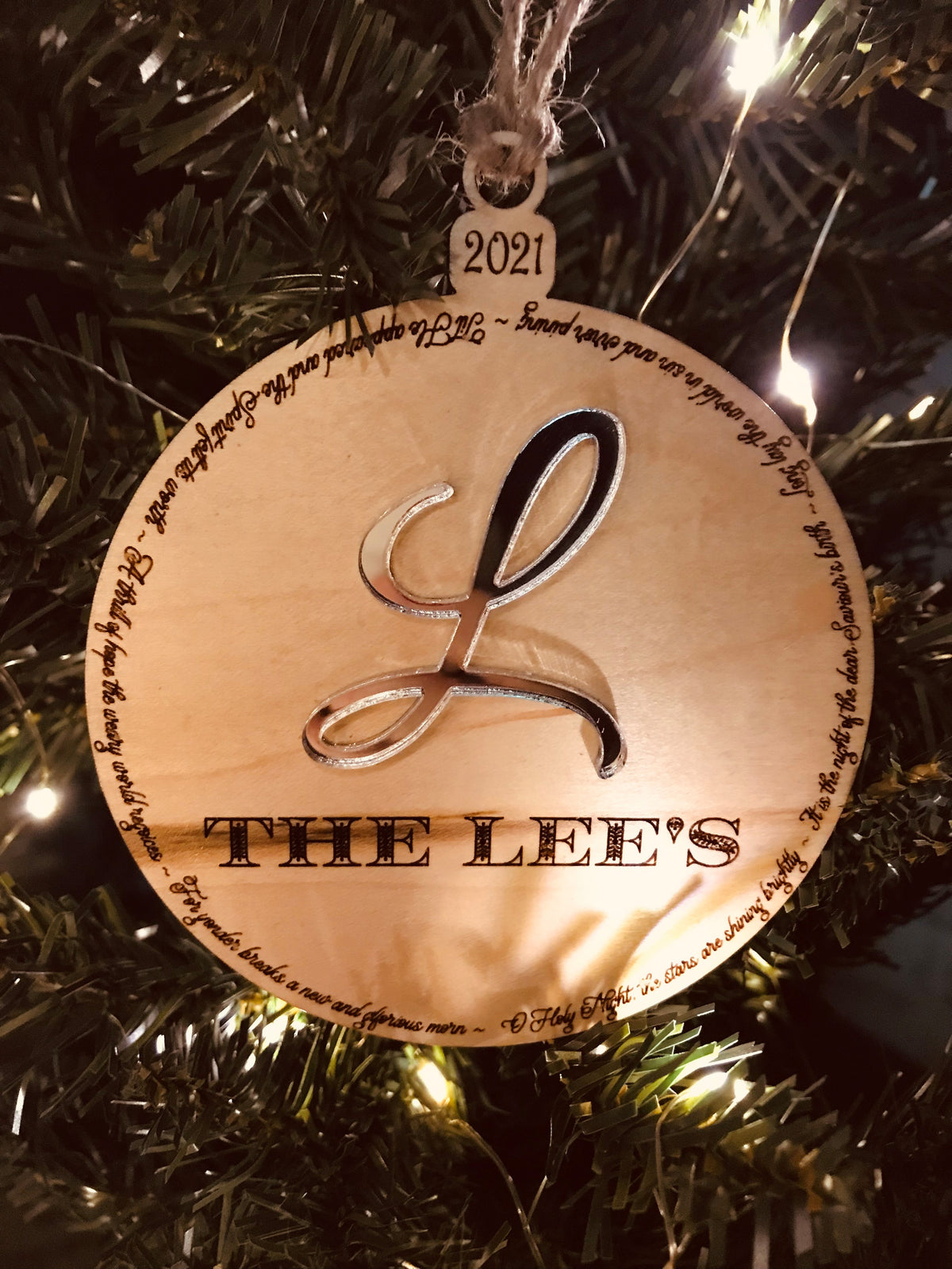 Monogrammed Christmas Carol Ornaments