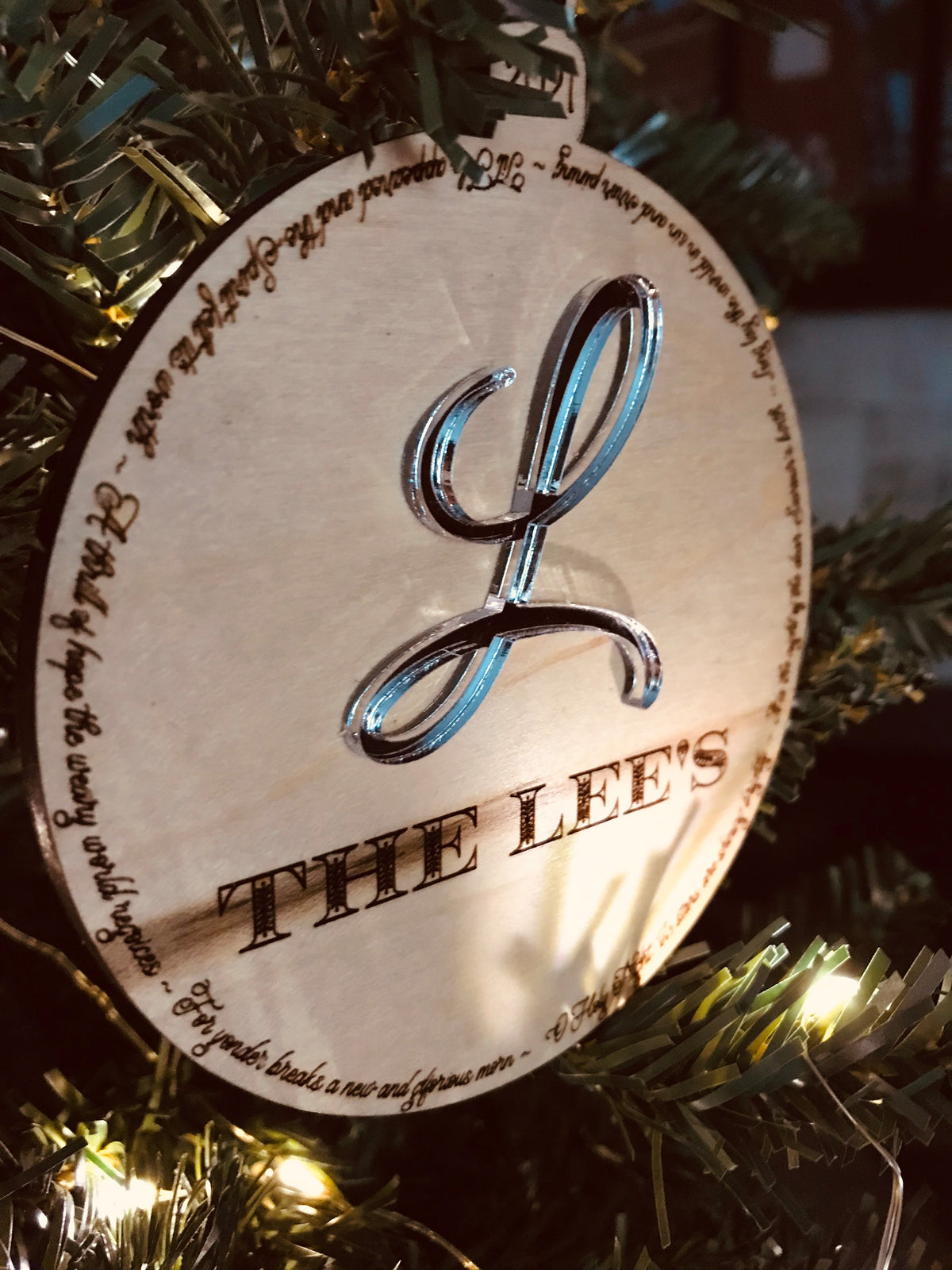 Monogrammed Christmas Carol Ornaments