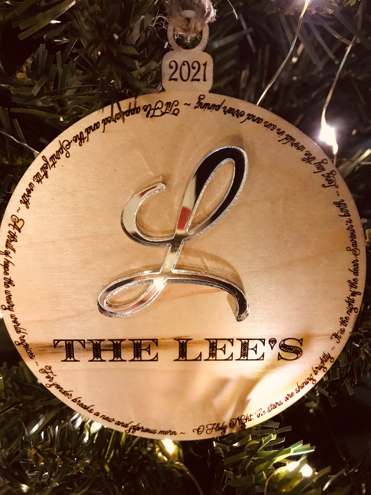 Monogrammed Christmas Carol Ornaments