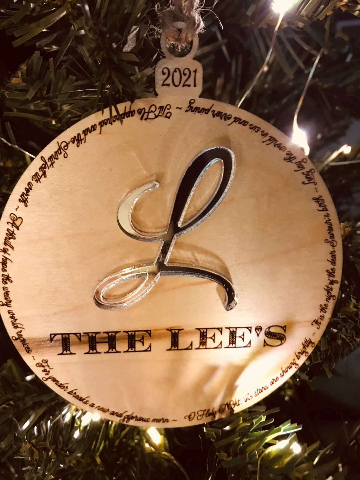 Monogrammed Christmas Carol Ornaments
