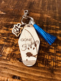 Gone Fishing Motel Key Ring
