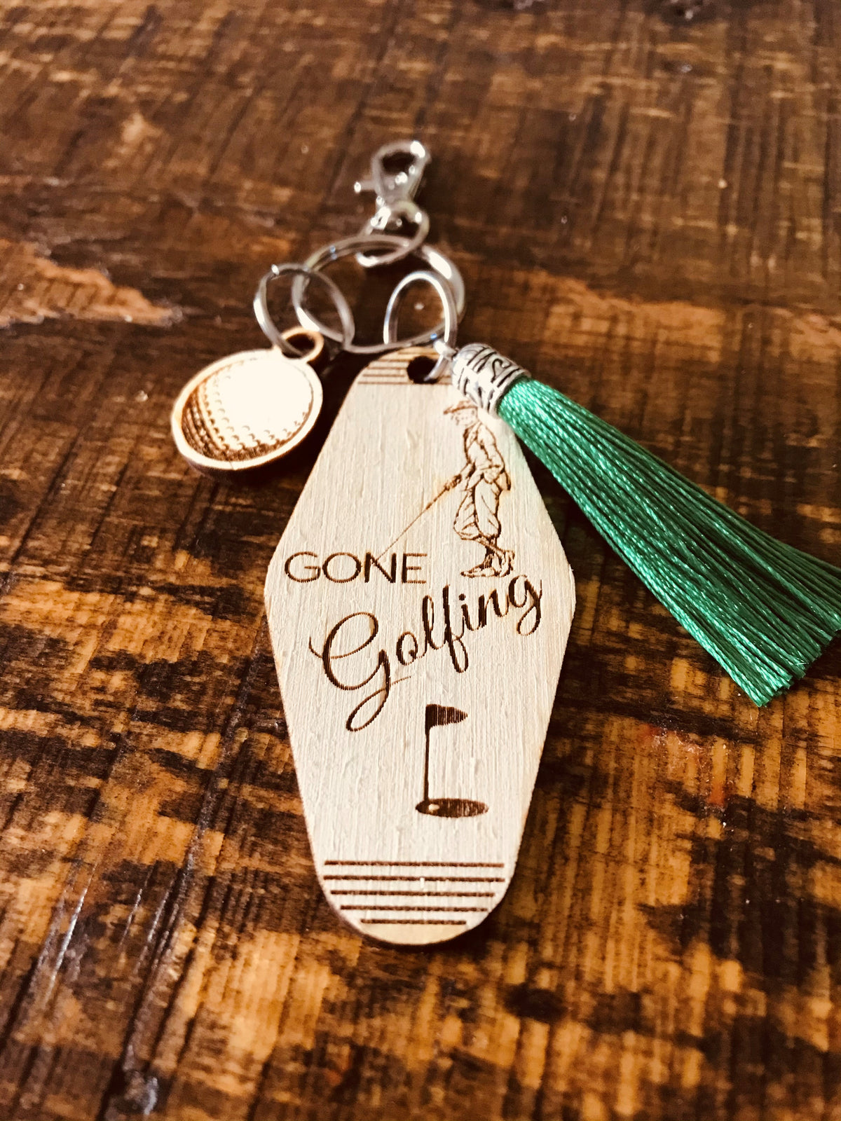 Gone Golfing Motel Key Ring