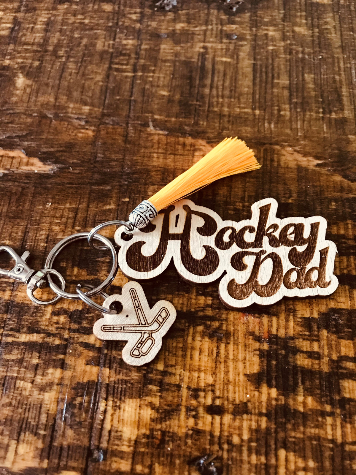 Hockey Dad Key Ring