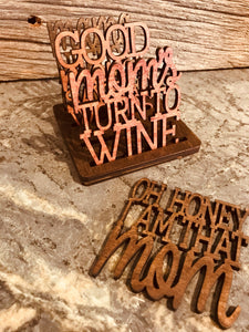 Mom Coasters with Holder