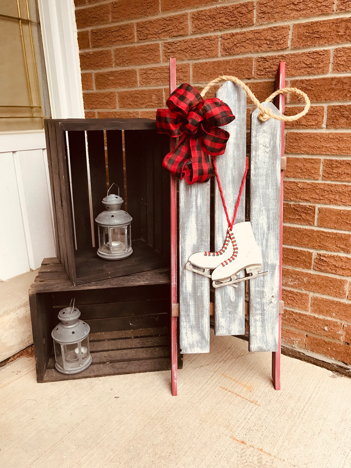 Rustic Porch Sleighs