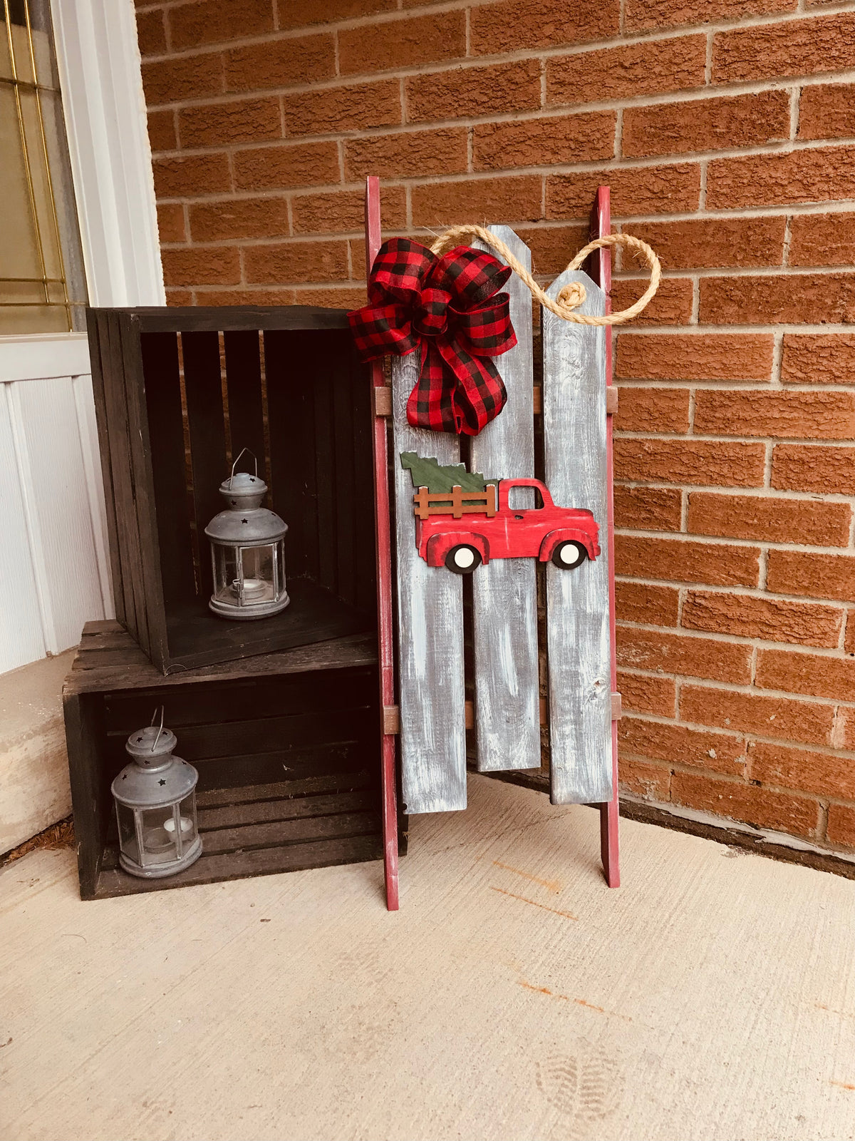 Rustic Porch Sleighs