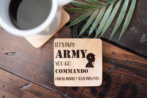 Cedarwood Coaster - Let's Play Army